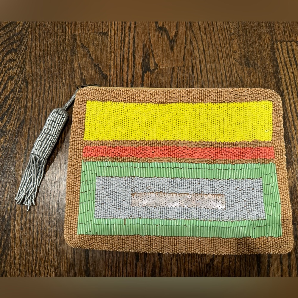 Anthropologie beaded/sequined clutch. Very good condition.
